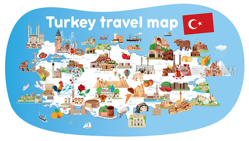 土耳其卡通地图
