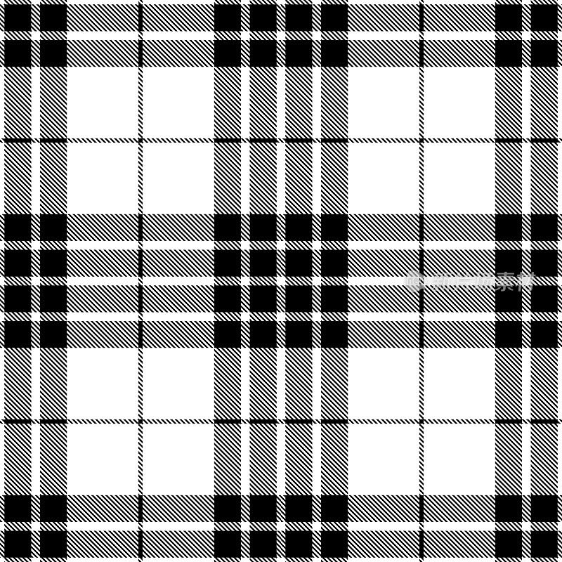 黑白苏格兰格子图案