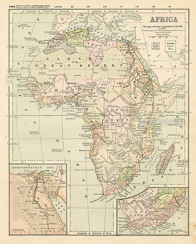 1881年的非洲地图