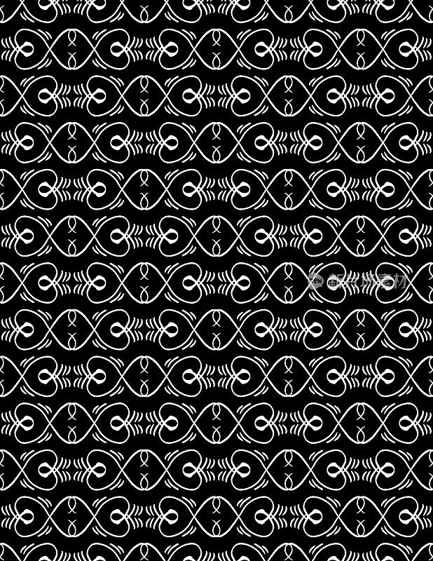 无缝图案的涂鸦装饰