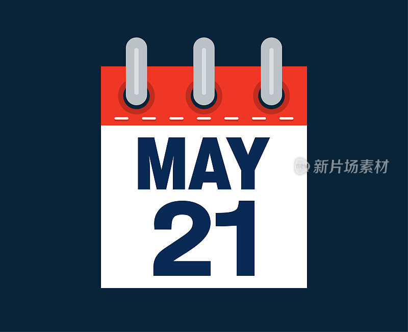 5月21日是日历上第一个月的日期