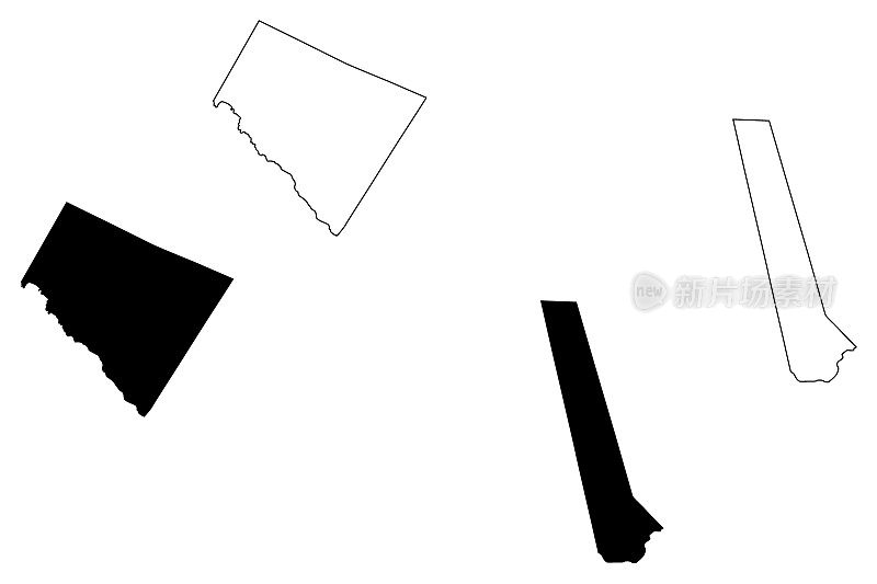 萨瓦伊岛萨瓦伊区(萨摩亚独立国，西萨摩亚)地图矢量插图，萨瓦伊图草稿