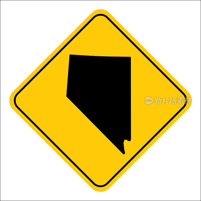 内华达州地图路标