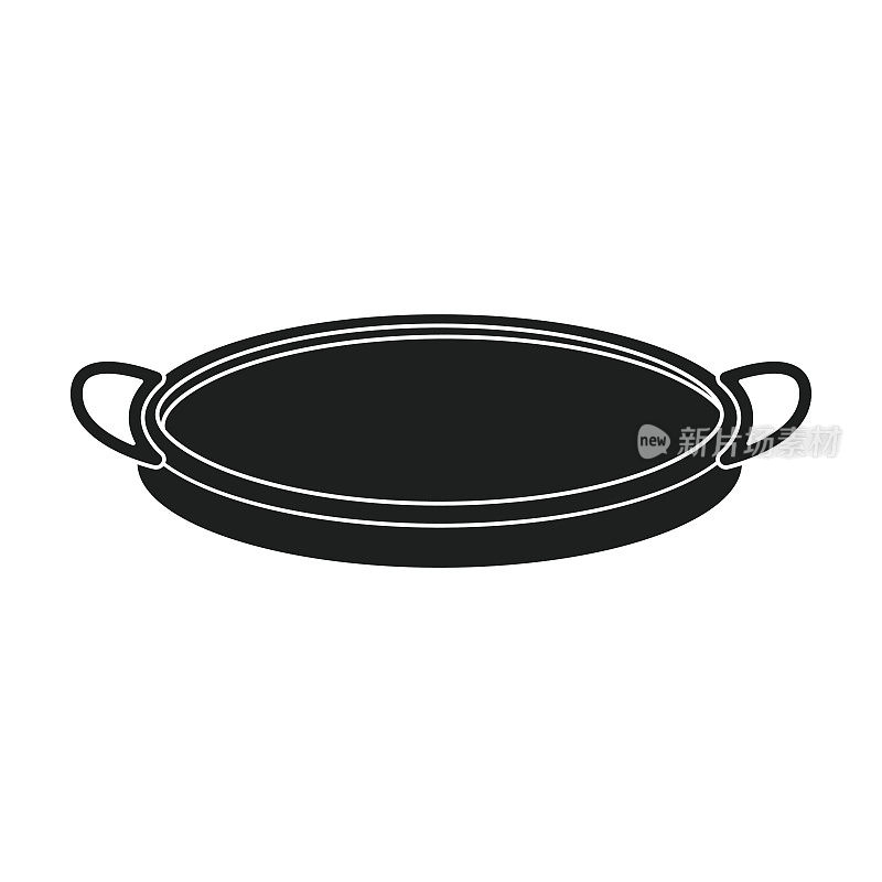 筛图标在黑色风格孤立在白色背景。厨房符号股票矢量插图。