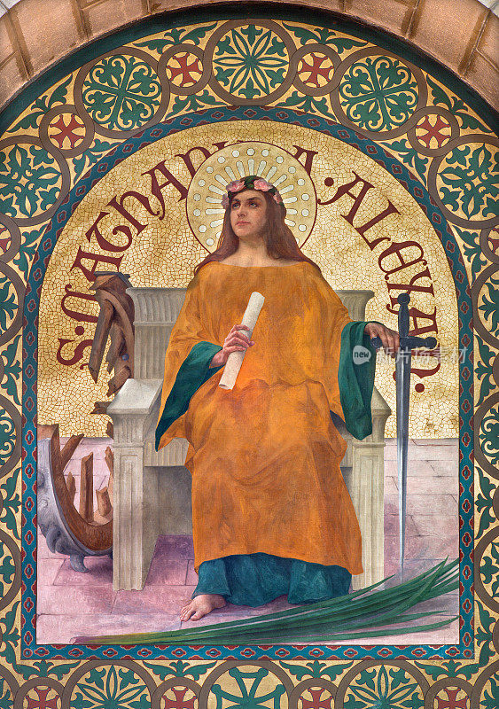 耶路撒冷-亚历山大圣凯瑟琳的绘画