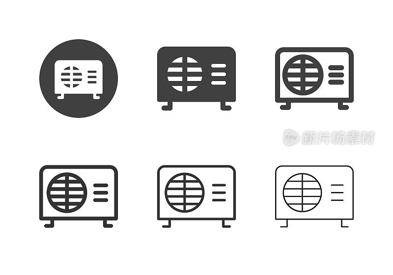 空气压缩机图标-多系列