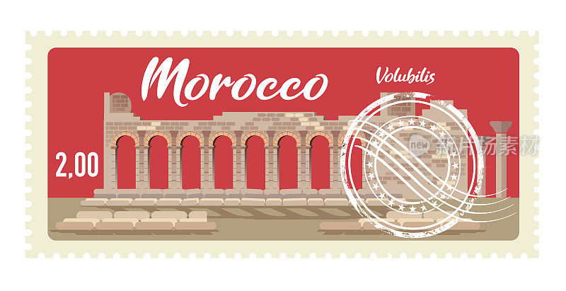 volbilis在摩洛哥邮票