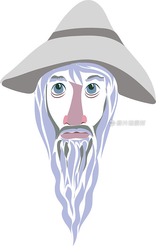 一个戴着宽边帽，留着小胡子的巫师