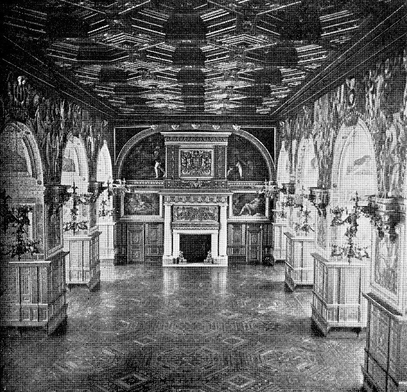 在枫丹白露Ch?teau德枫丹白露舞厅，法国- 19世纪