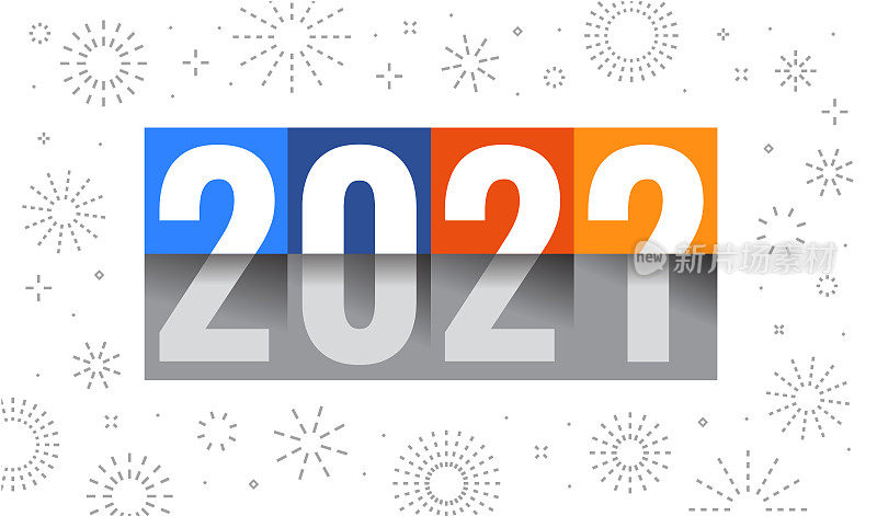除夕卡，概念，日历，新的更好的2022年