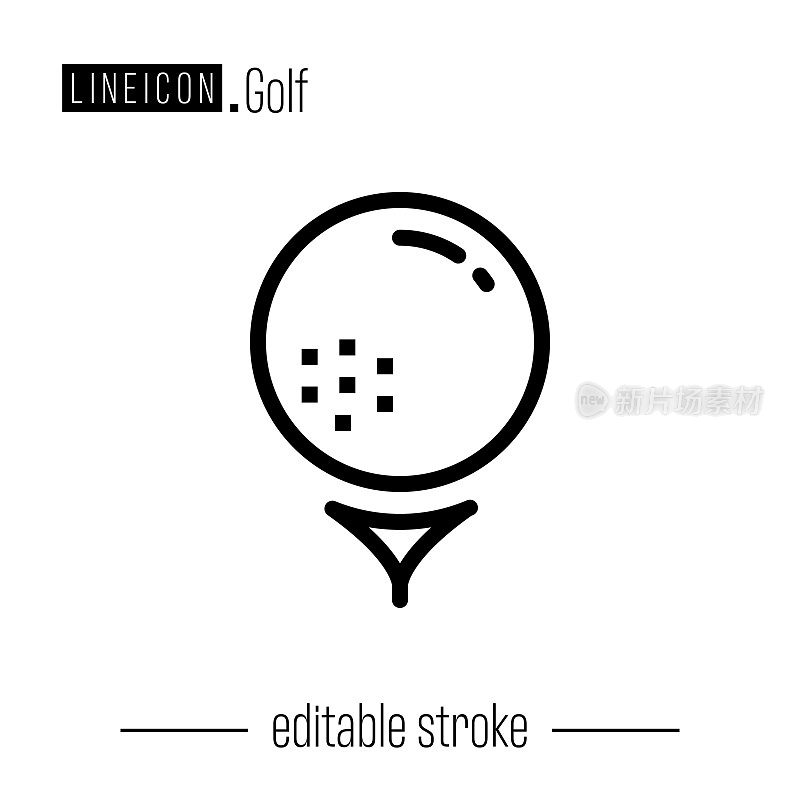 高尔夫球线图标