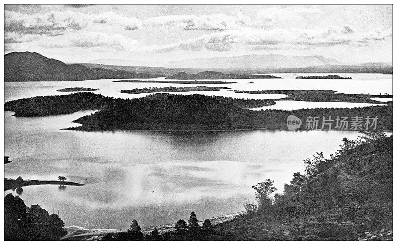苏格兰古色古香的旅行照片:洛蒙德湖