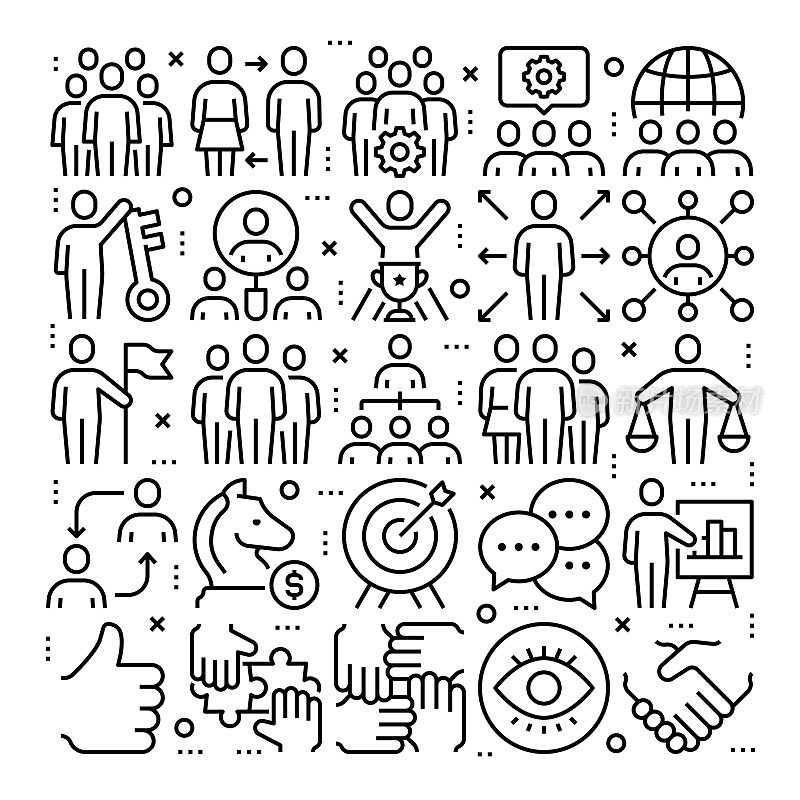 协作线图标模式设计