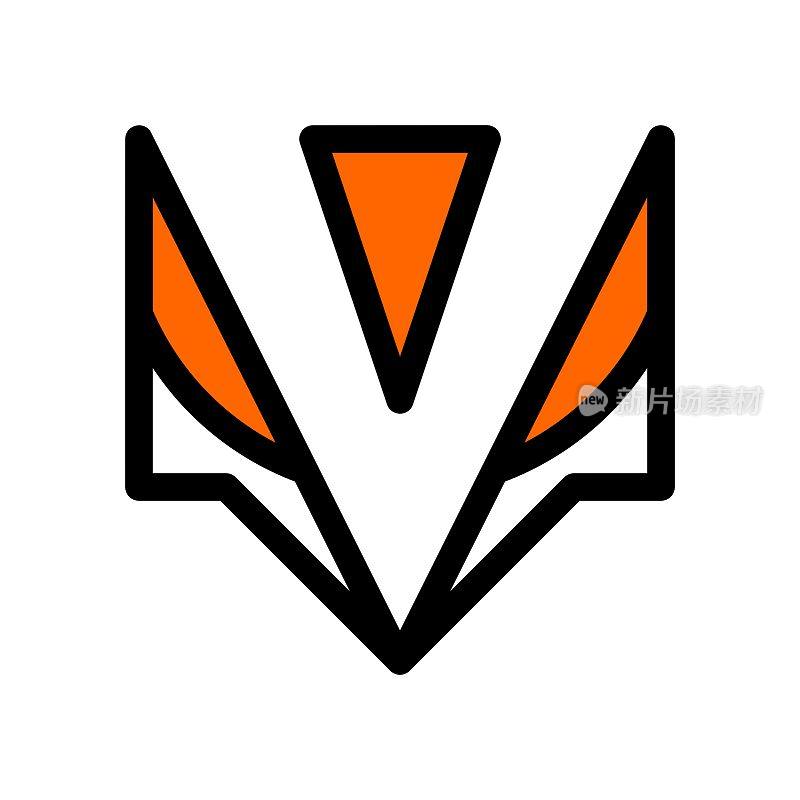字母V狐狸标志设计