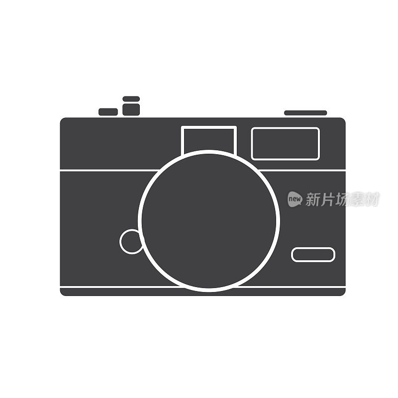 复古复古的经典数码相机单反数码单镜头无反光镜孤立图标