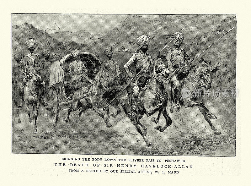 亨利·哈夫洛克-艾伦将军之死，带着尸体下开伯尔山口，维多利亚军事史，19世纪