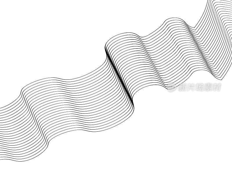 矢量波流动线线框架模型网格图案背景，设计元素
