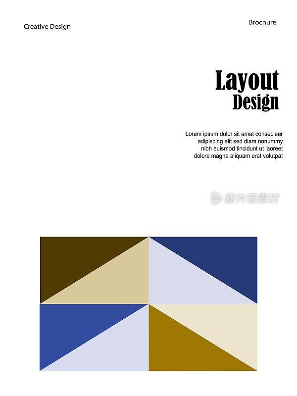 业务演示。矢量抽象极简几何背景的企业宣传册,印刷,年度报告