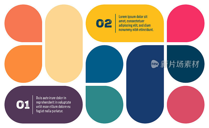 彩色矢量布局信息图表设计