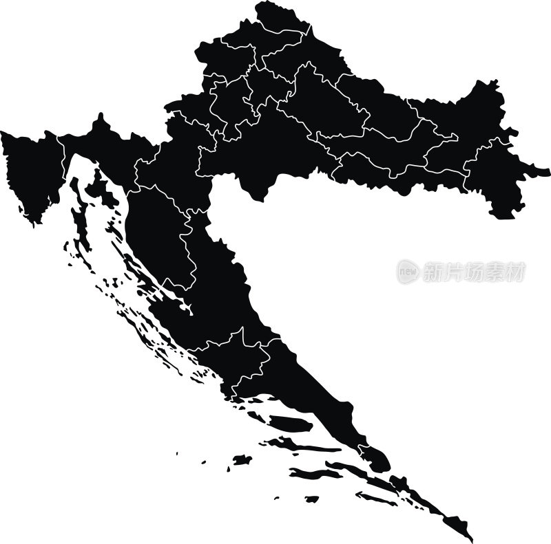 克罗地亚的地图