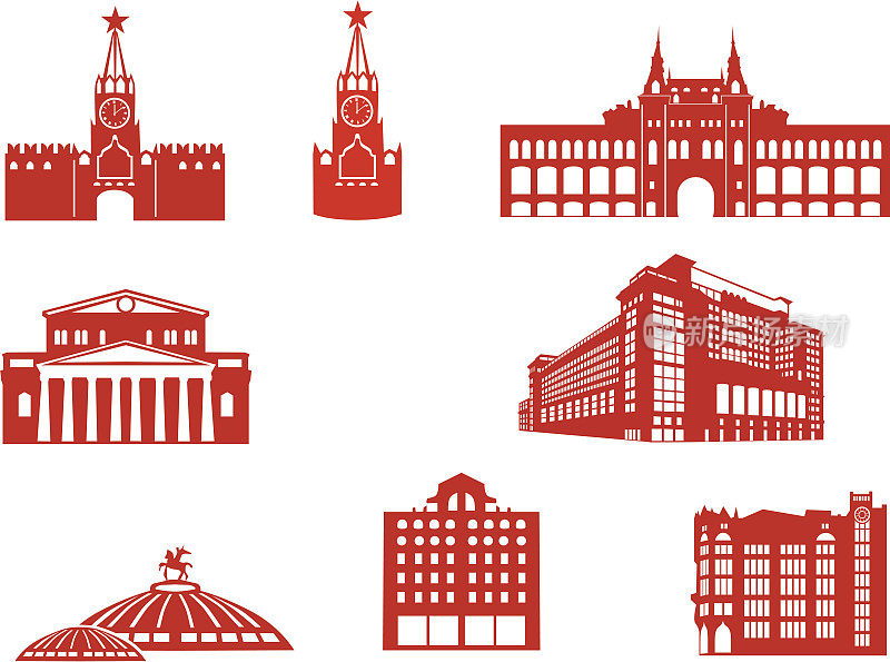 莫斯科建筑图标