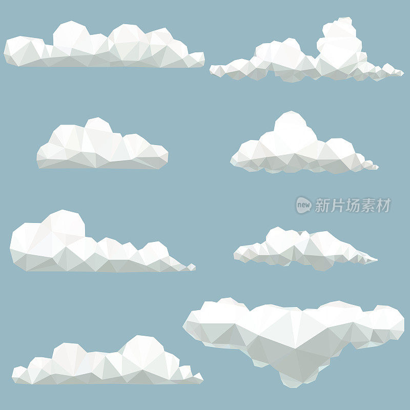 多边形的云