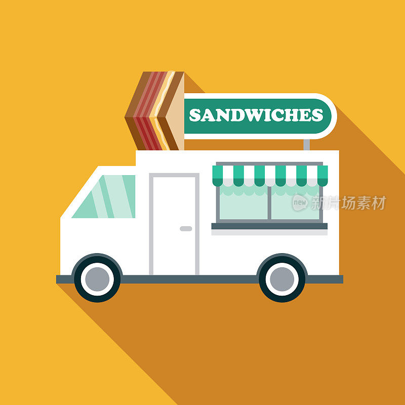 三明治餐车图标