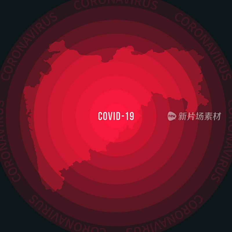 马哈拉施特拉邦COVID-19传播地图。冠状病毒爆发