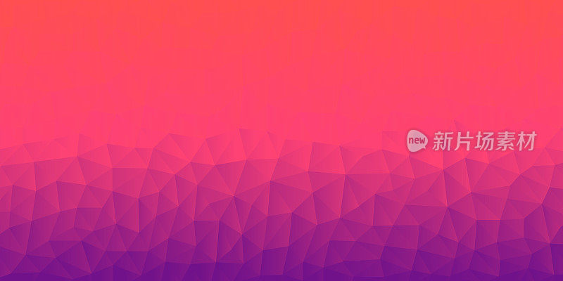多边形马赛克与粉色梯度-抽象几何背景-低多边形