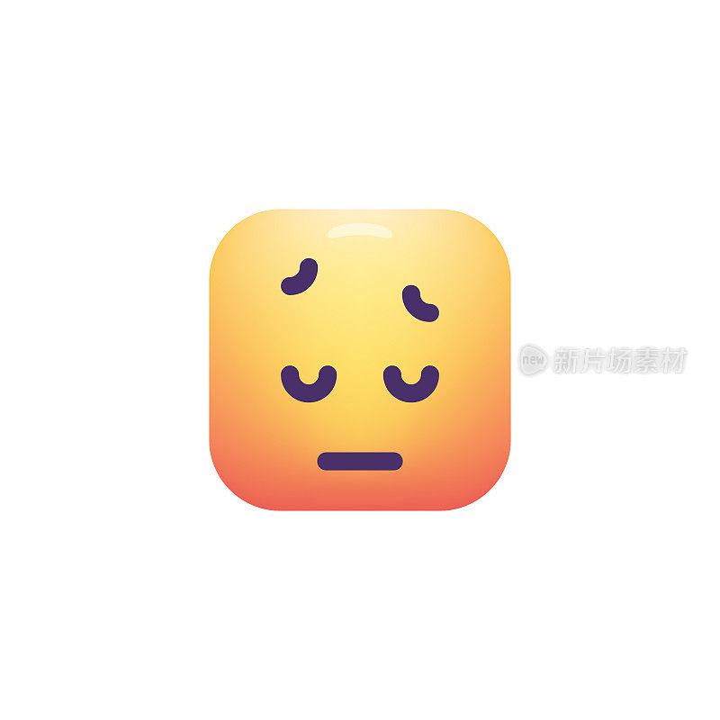 Emoticon设计立方体形状颜色渐变