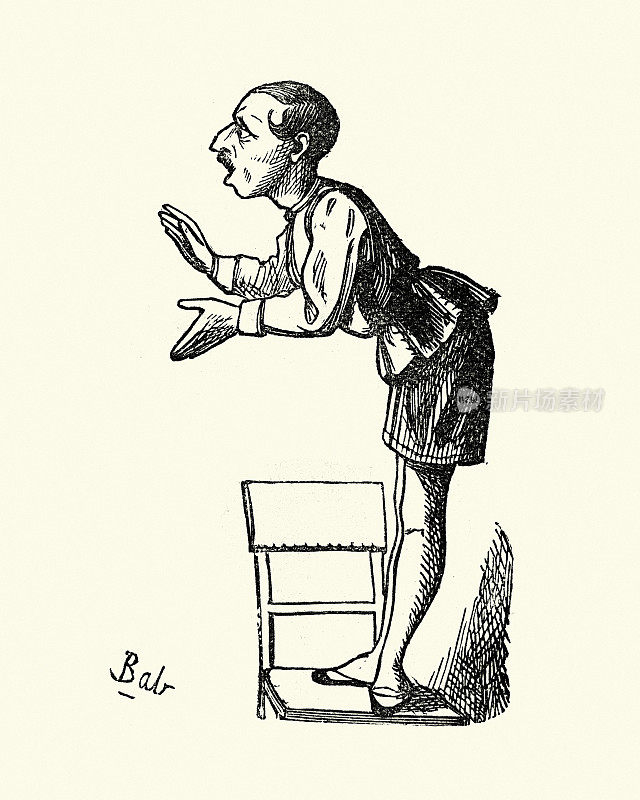 椅子上的怪人，维多利亚时代伦敦人物，1850年代