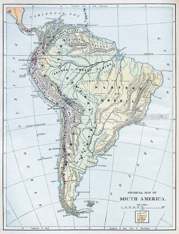 古董地图:南美