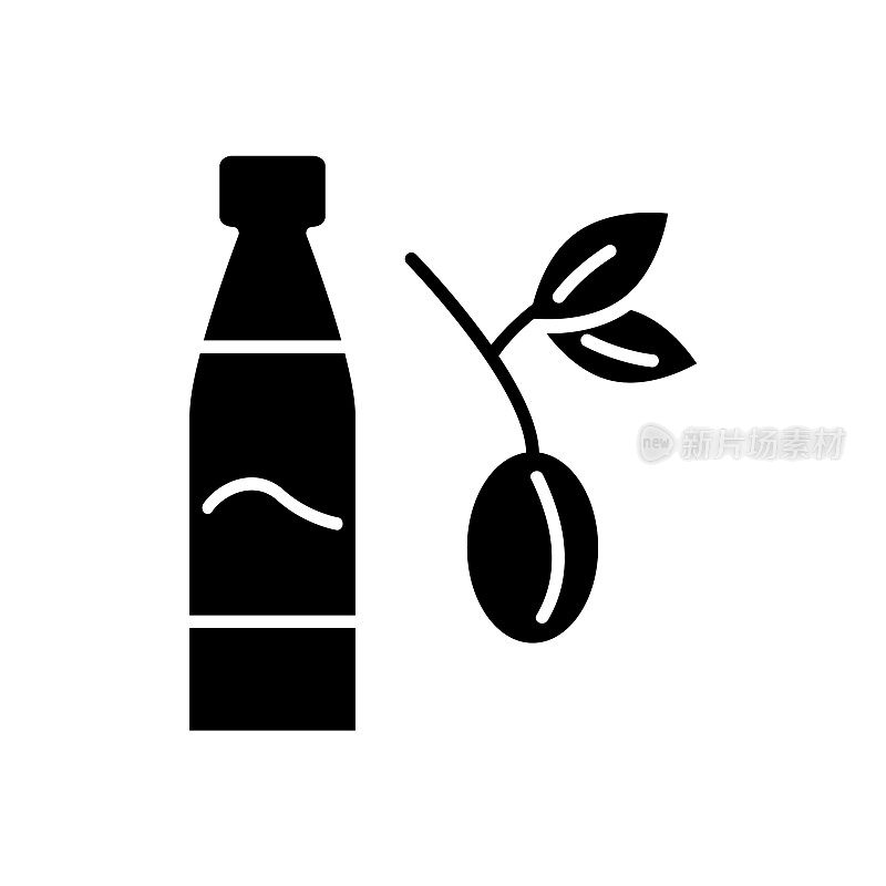 台湾梅子酒字形图标。东方水果酒瓶。分离矢量图例
