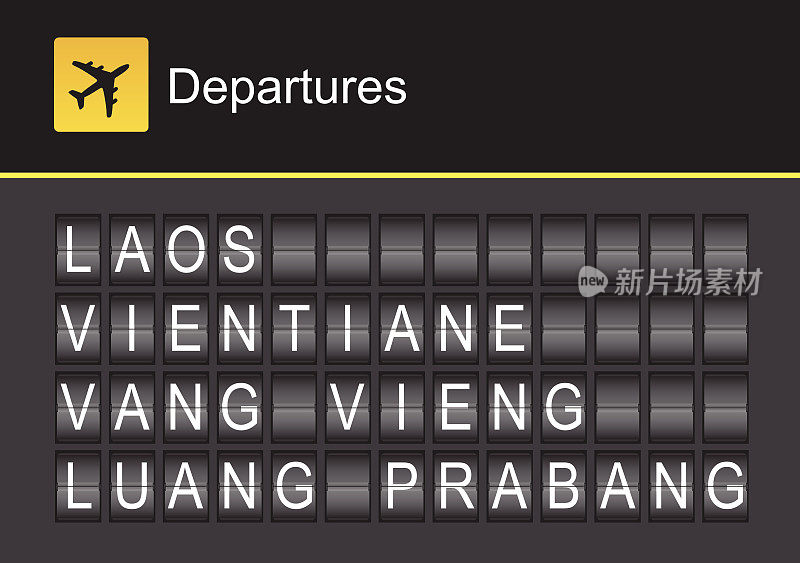 老挝翻转字母表机场起飞