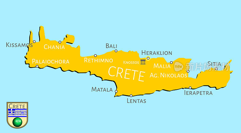 希腊克里特岛地图