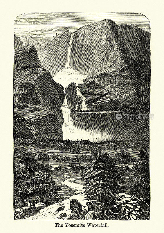 约塞米蒂瀑布，美国，19世纪