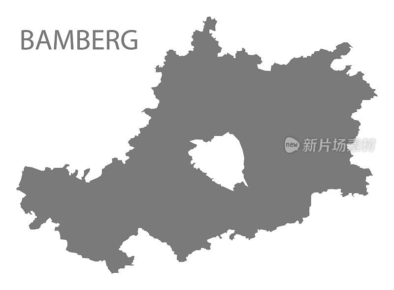 德国巴伐利亚州的班贝格格雷县地图