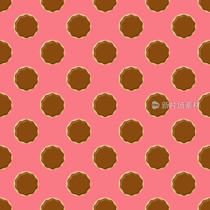 巧克力蘸甜甜圈图案