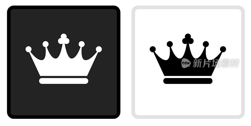 皇冠图标上的黑色按钮与白色翻转