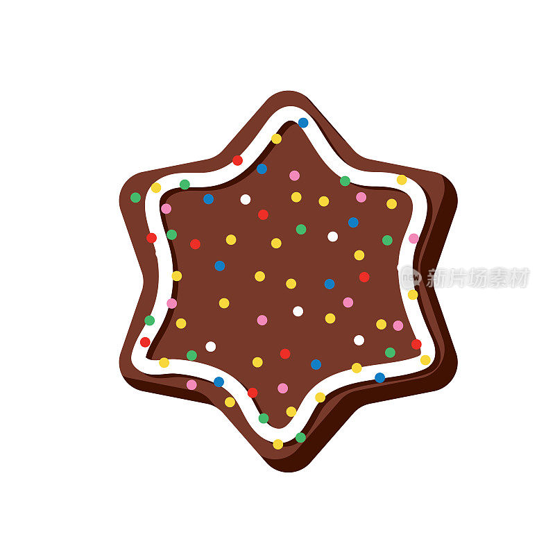 自制装饰巧克力星形饼干