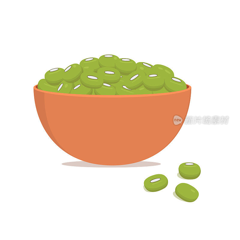 陶瓷碗绿豆