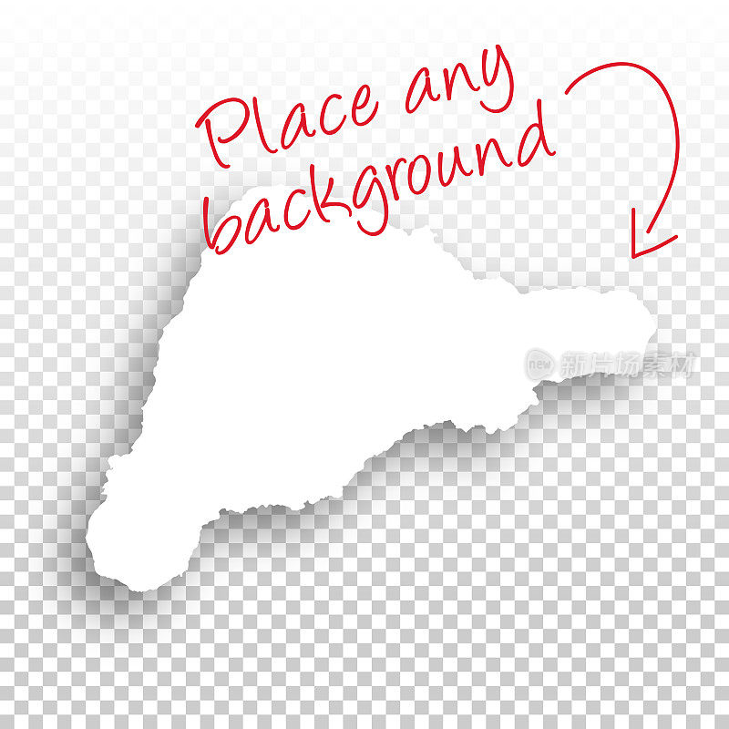 复活节岛地图设计-空白背景