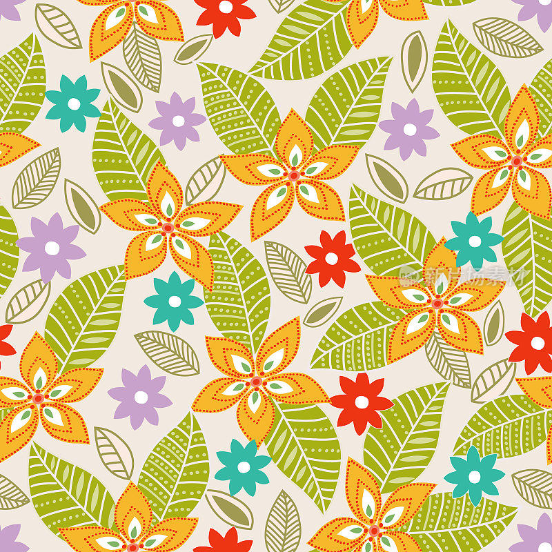 花无缝图案。