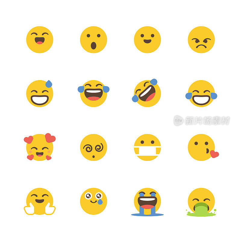 emoticon集合平面设计和色彩