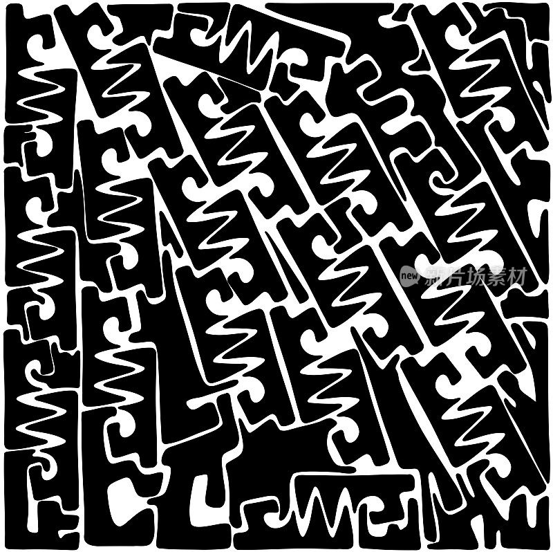 手绘抽象无缝图案