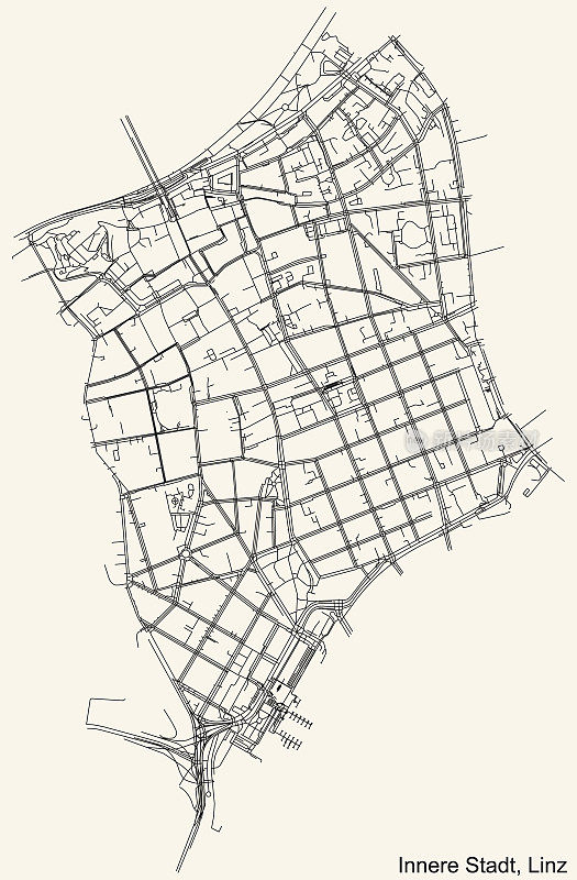 林茨市内STADT区街道道路图