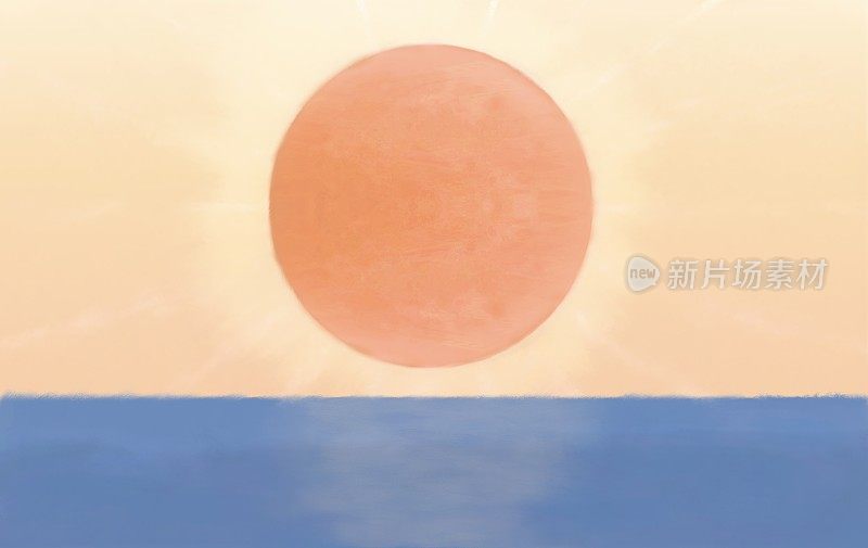 景色优美,晨曦洒满海面