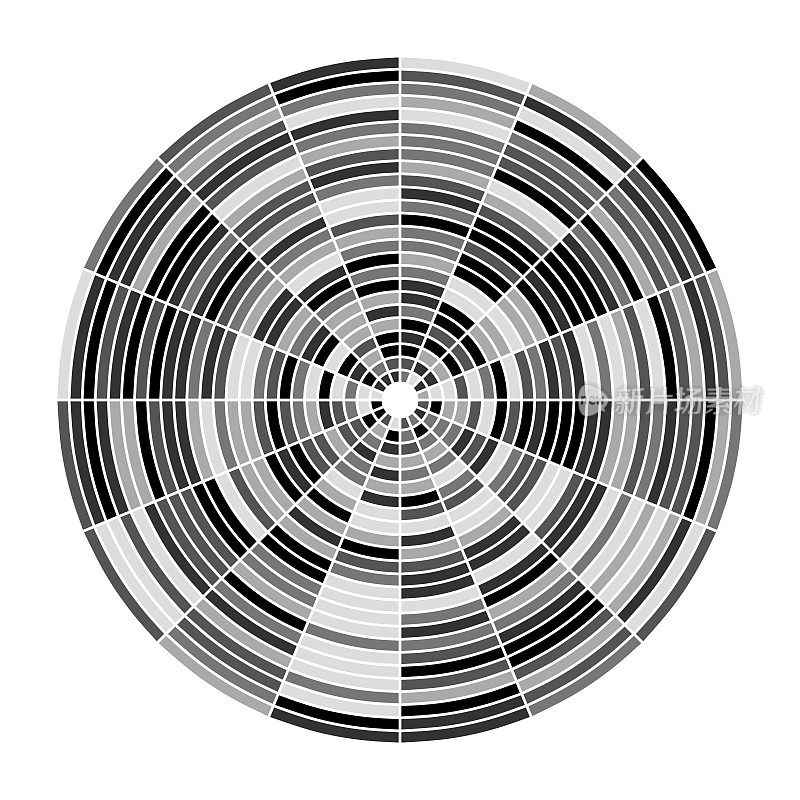 灰色圆形与12节背景图案