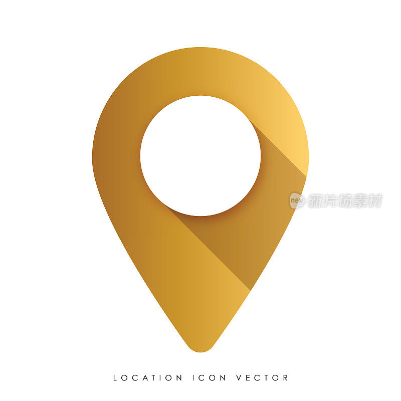 地图引脚图标矢量插图。