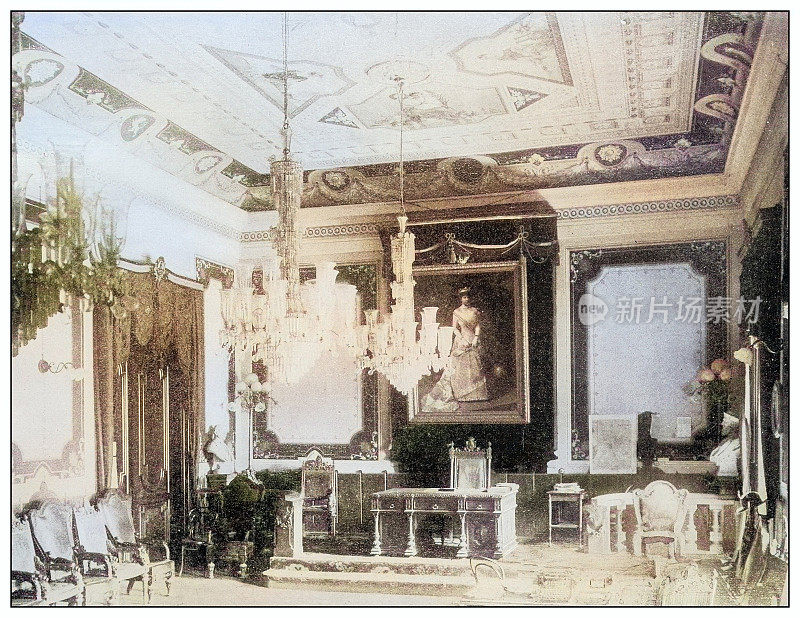 古董黑白照片:菲律宾马尼拉王座厅
